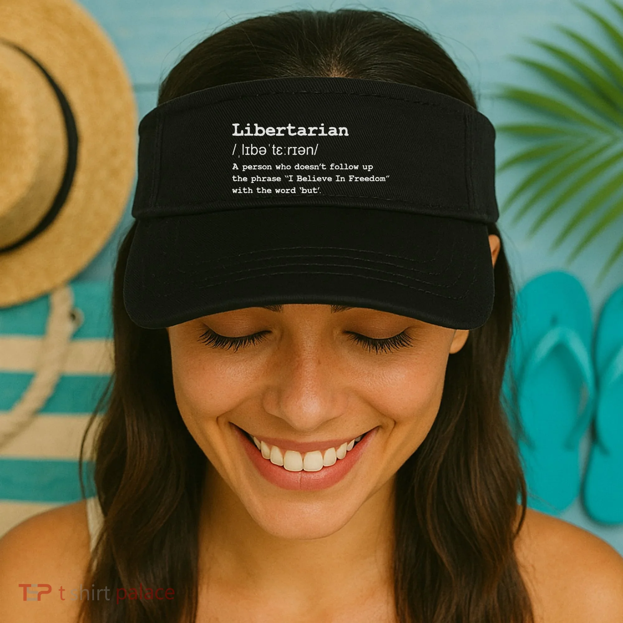 Funny Libertarian Definition Visor