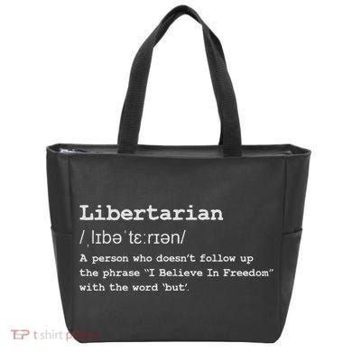 Funny Libertarian Definition Tote Bag