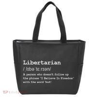 Funny Libertarian Definition Tote Bag thumb 0
