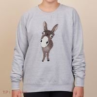 Funny Looking Donkey Gift Idea For Cute Donkeys Horses Women's Sweatshirt thumb 0