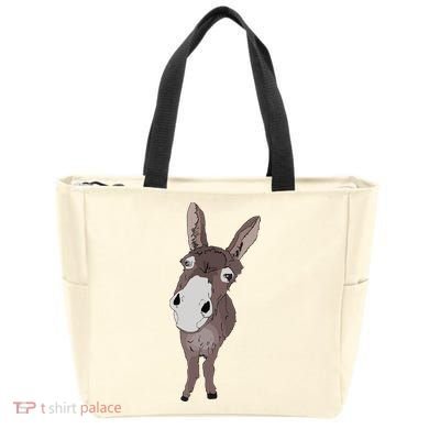 Funny Looking Donkey Gift Idea For Cute Donkeys Horses Tote Bag