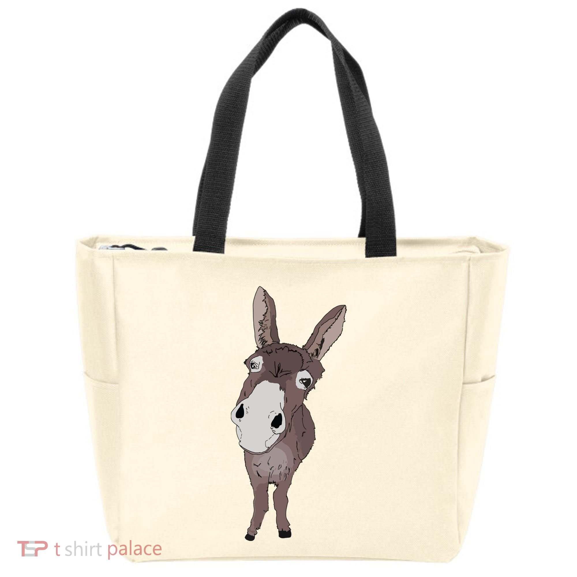Funny Looking Donkey Gift Idea For Cute Donkeys Horses Tote Bag