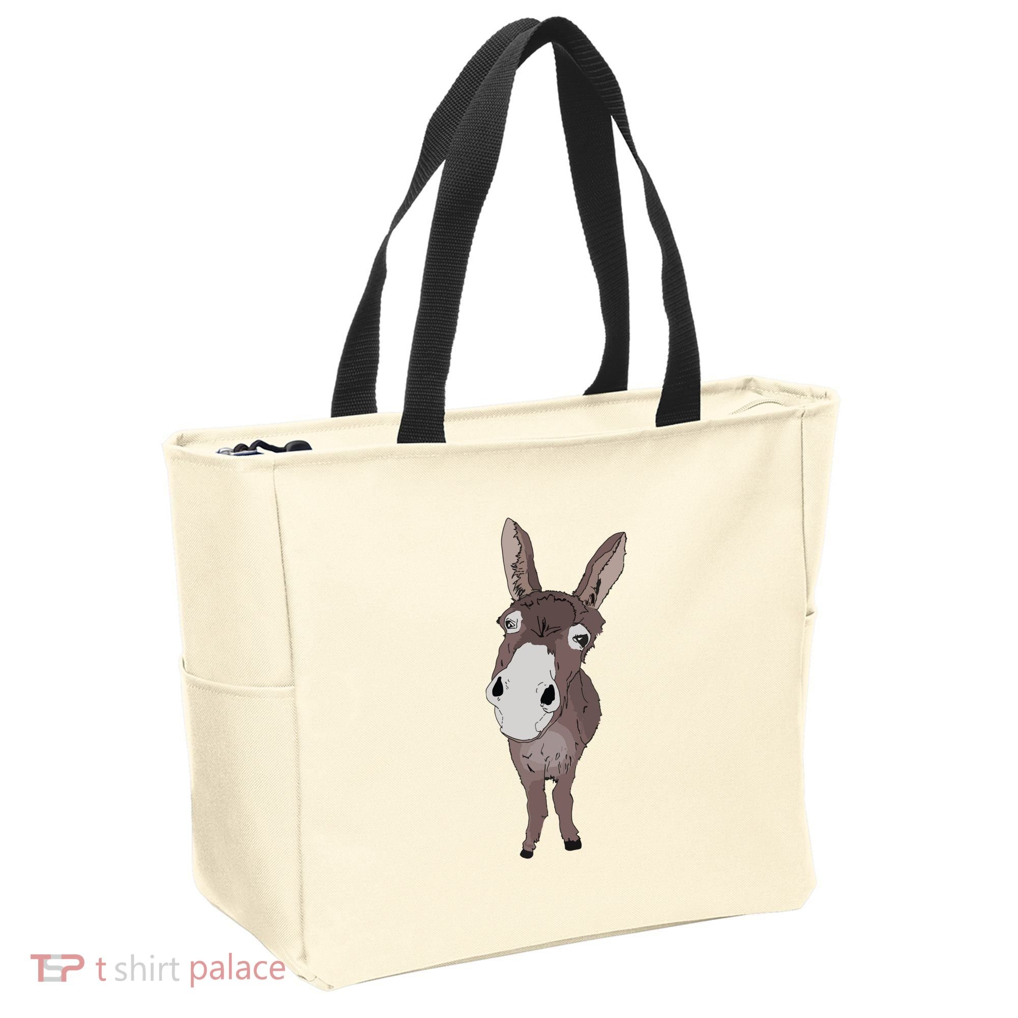 Funny Looking Donkey Gift Idea For Cute Donkeys Horses Tote Bag