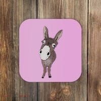 Funny Looking Donkey Gift Idea For Cute Donkeys Horses Coaster thumb 0
