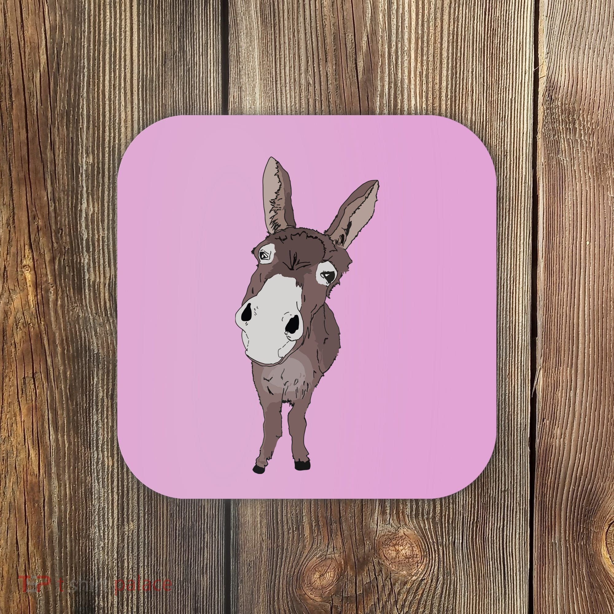 Funny Looking Donkey Gift Idea For Cute Donkeys Horses Coaster