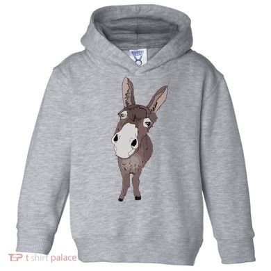 Funny Looking Donkey Gift Idea For Cute Donkeys Horses Toddler Hoodie