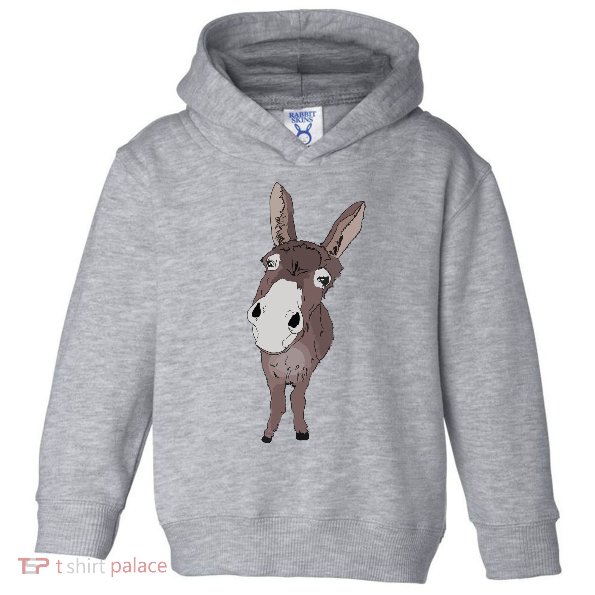 Funny Looking Donkey Gift Idea For Cute Donkeys Horses Toddler Hoodie