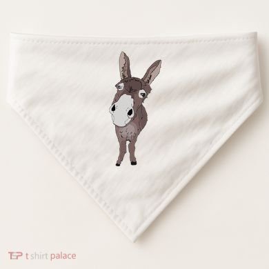 Funny Looking Donkey Gift Idea For Cute Donkeys Horses USA-Made Doggie Bandana