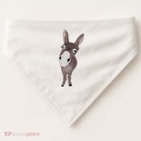 Funny Looking Donkey Gift Idea For Cute Donkeys Horses USA-Made Doggie Bandana thumb 0