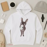 Funny Looking Donkey Gift Idea For Cute Donkeys Horses Hoodie thumb 3