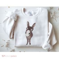 Funny Looking Donkey Gift Idea For Cute Donkeys Horses Sweatshirt thumb 2