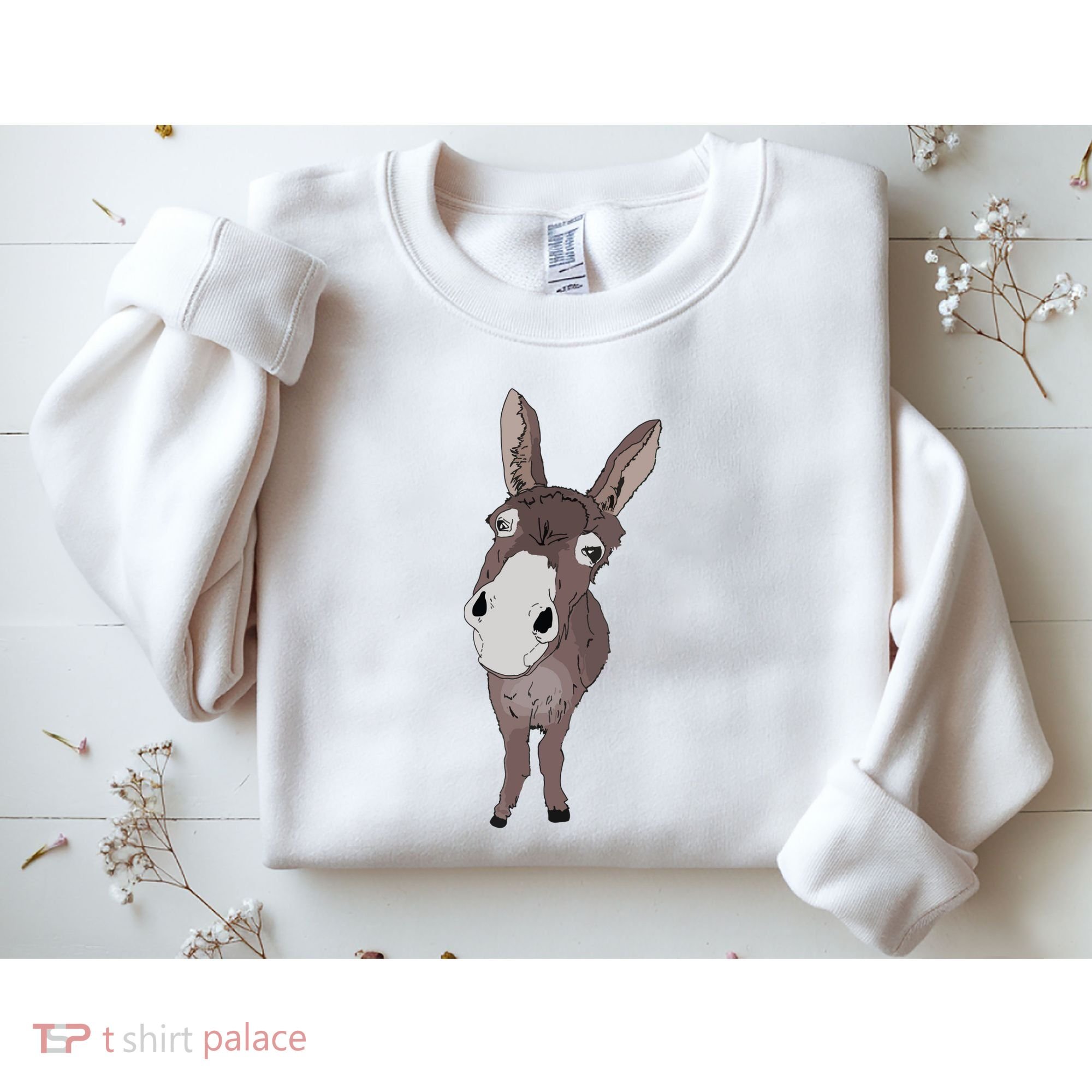 Funny Looking Donkey Gift Idea For Cute Donkeys Horses Sweatshirt