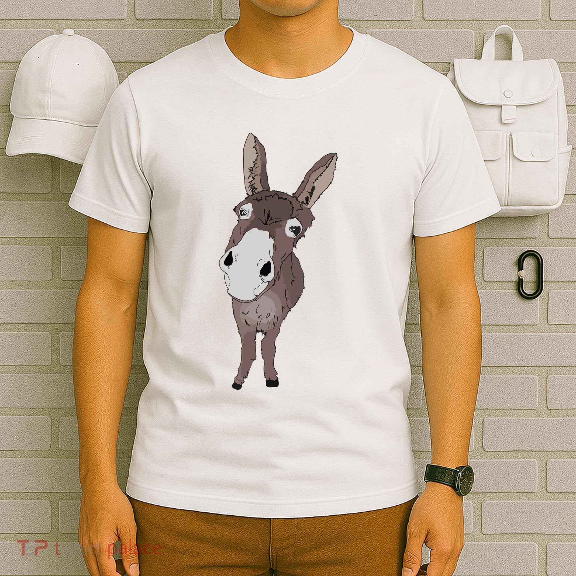 Funny Looking Donkey Gift Idea For Cute Donkeys Horses T-Shirt