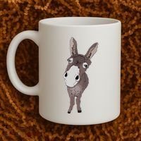 Funny Looking Donkey Gift Idea For Cute Donkeys Horses Coffee Mug thumb 2