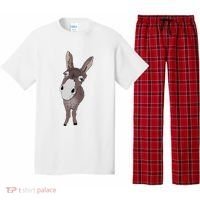 Funny Looking Donkey Gift Idea For Cute Donkeys Horses Pajama Set thumb 0