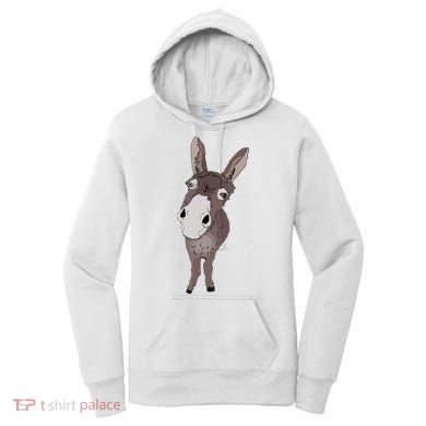 Funny Looking Donkey Gift Idea For Cute Donkeys Horses Women's Hoodie