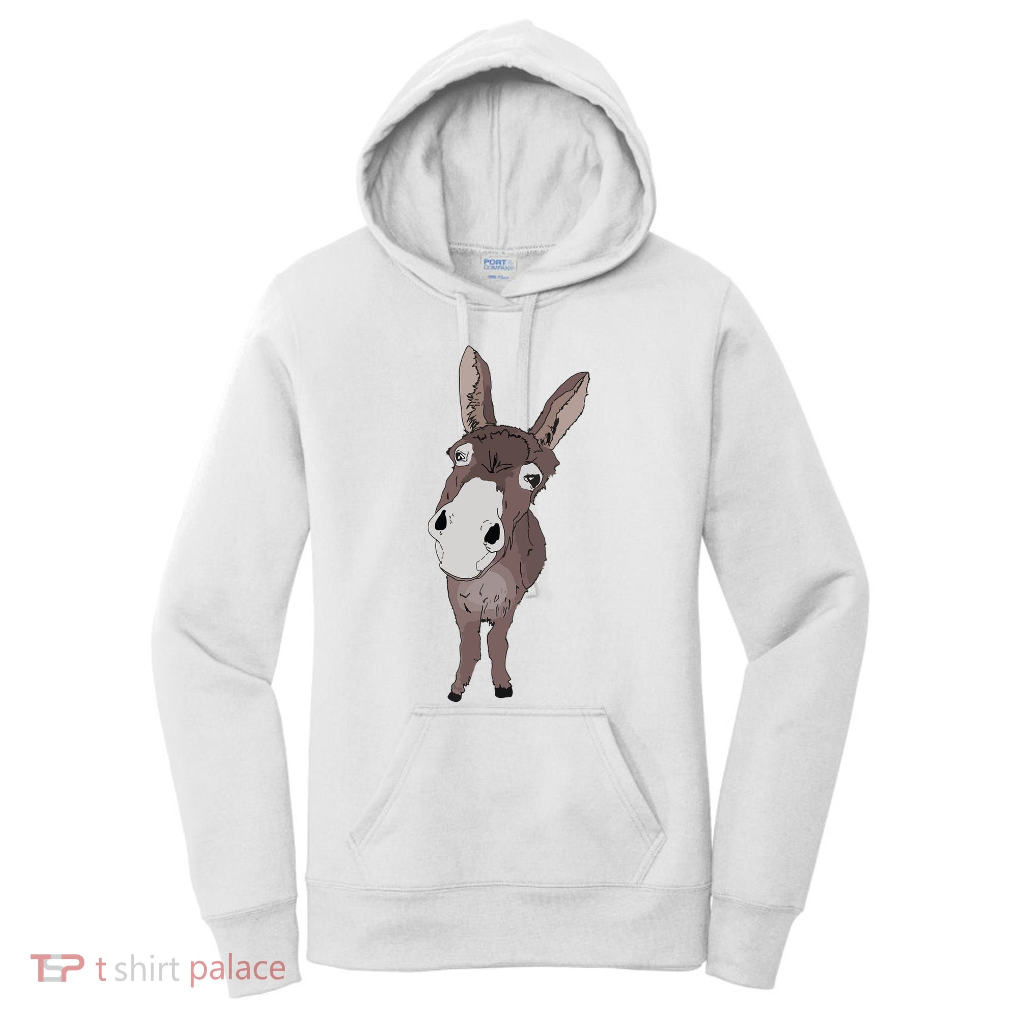 Funny Looking Donkey Gift Idea For Cute Donkeys Horses Women's Hoodie
