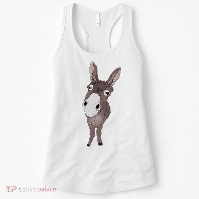 Funny Looking Donkey Gift Idea For Cute Donkeys Horses Women's Tank Top