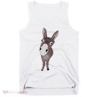 Funny Looking Donkey Gift Idea For Cute Donkeys Horses Tank Top thumb 0