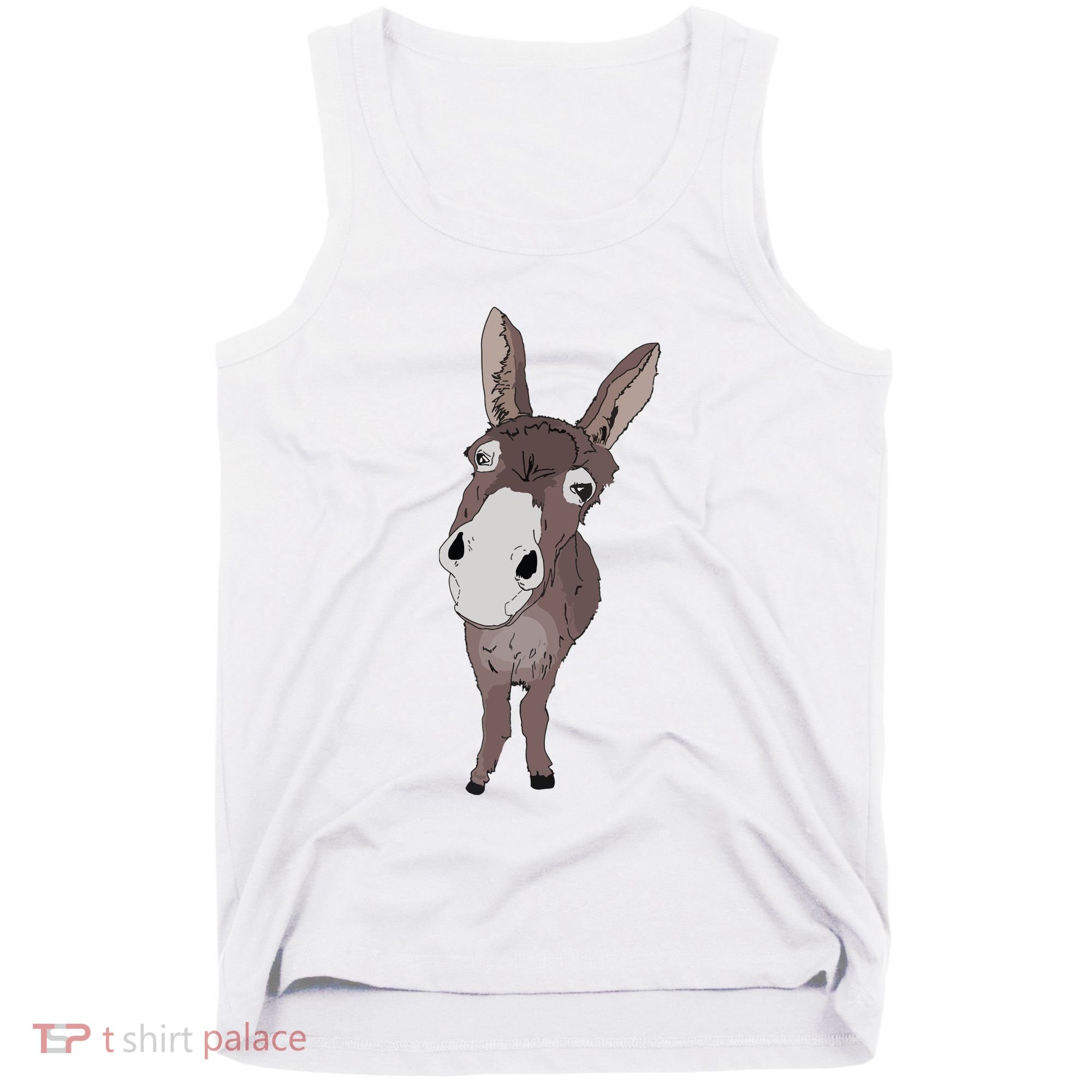 Funny Looking Donkey Gift Idea For Cute Donkeys Horses Tank Top