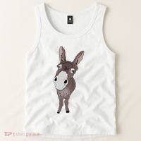 Funny Looking Donkey Gift Idea For Cute Donkeys Horses Tank Top thumb 2