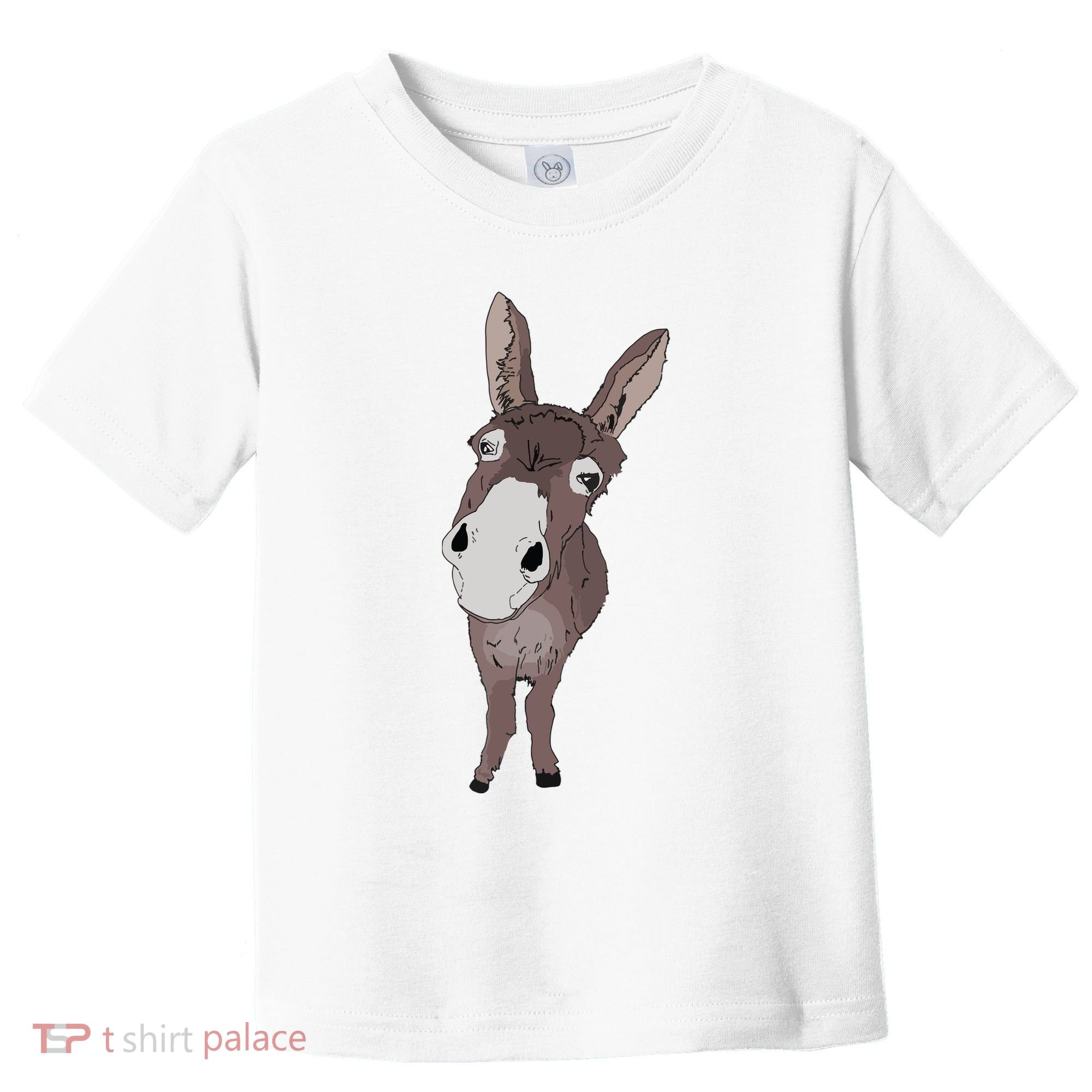 Funny Looking Donkey Gift Idea For Cute Donkeys Horses Toddler T-Shirt