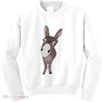 Funny Looking Donkey Gift Idea For Cute Donkeys Horses Kids Sweatshirt thumb 0
