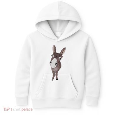 Funny Looking Donkey Gift Idea For Cute Donkeys Horses Kids Hoodie