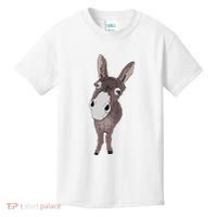 Funny Looking Donkey Gift Idea For Cute Donkeys Horses Kids T-Shirt thumb 0
