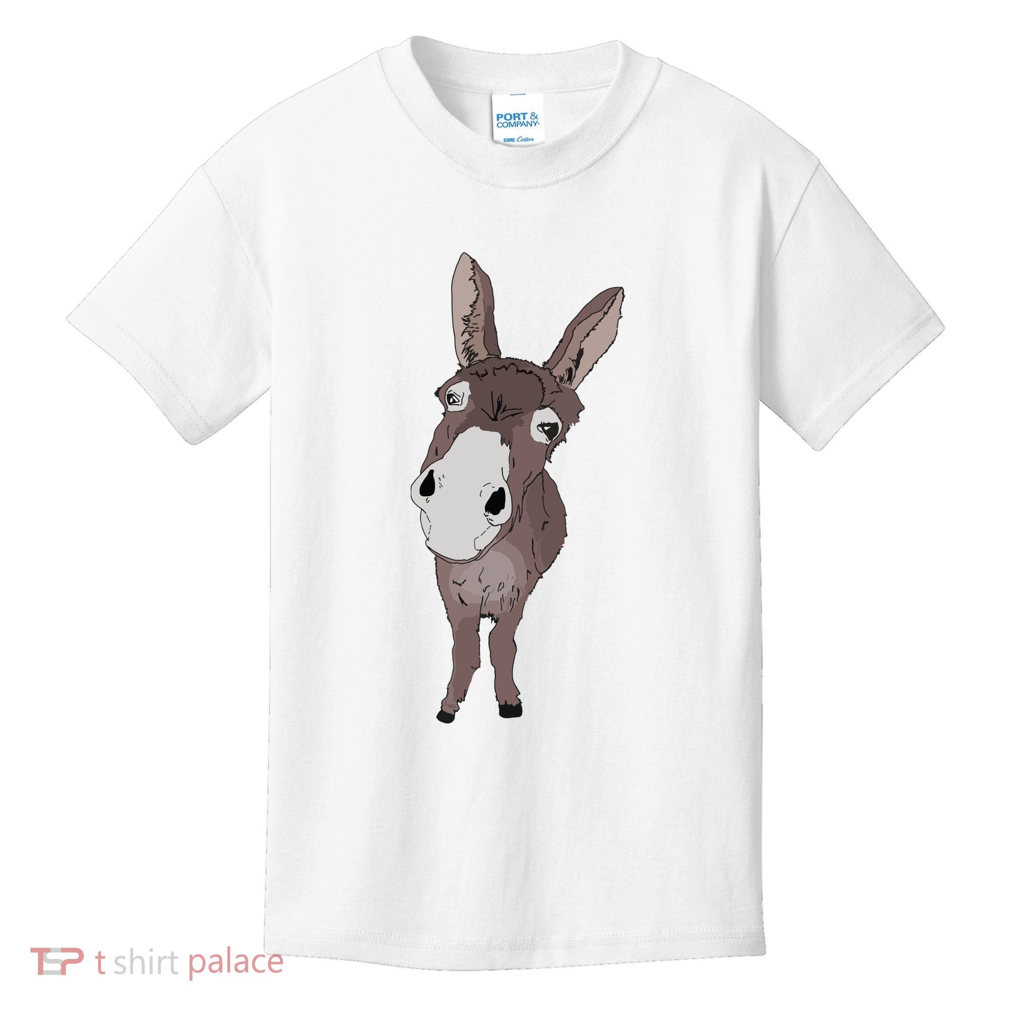 Funny Looking Donkey Gift Idea For Cute Donkeys Horses Kids T-Shirt