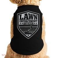 Funny Lawn Enforcement Officer Dad Lawn Mowing Doggie Tank thumb 0