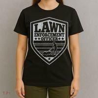 Funny Lawn Enforcement Officer Dad Lawn Mowing T-Shirt thumb 4