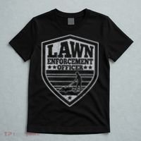 Funny Lawn Enforcement Officer Dad Lawn Mowing T-Shirt thumb 5