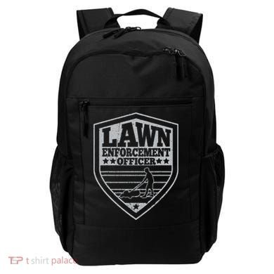Funny Lawn Enforcement Officer Dad Lawn Mowing Backpack