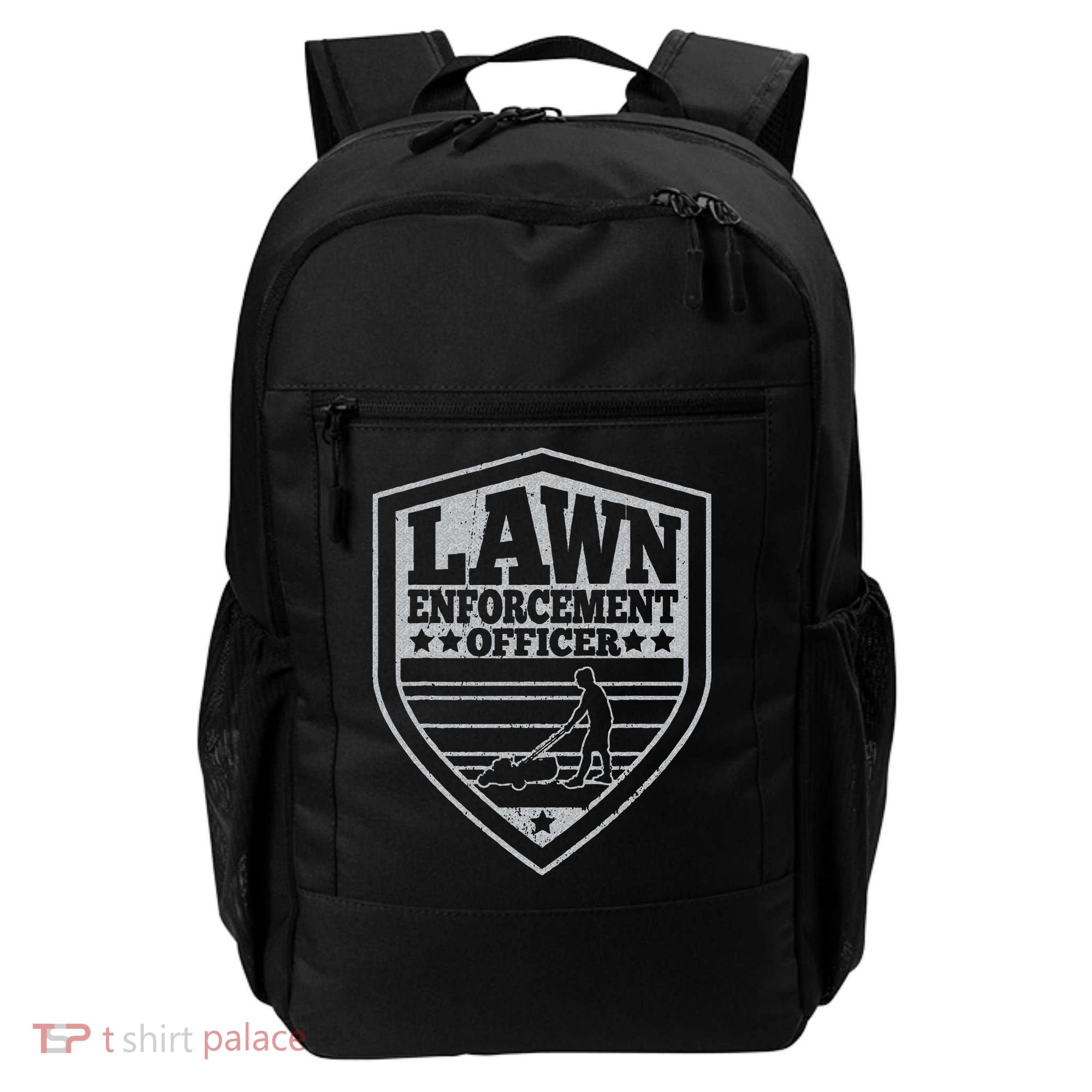 Funny Lawn Enforcement Officer Dad Lawn Mowing Backpack