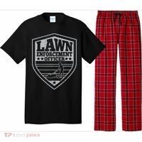 Funny Lawn Enforcement Officer Dad Lawn Mowing Pajama Set thumb 0