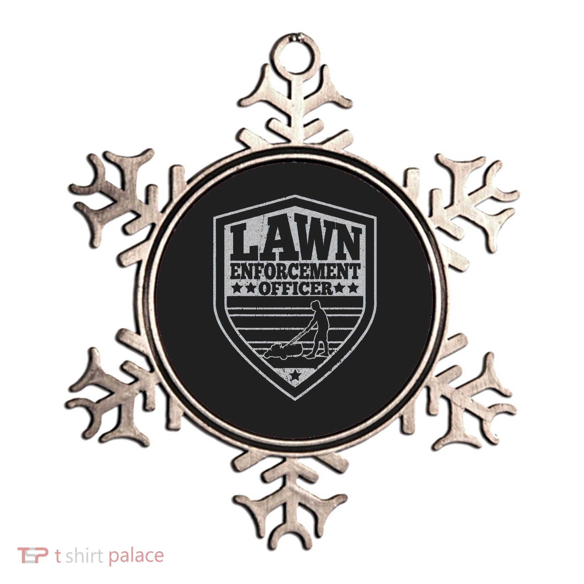 Funny Lawn Enforcement Officer Dad Lawn Mowing Ornament