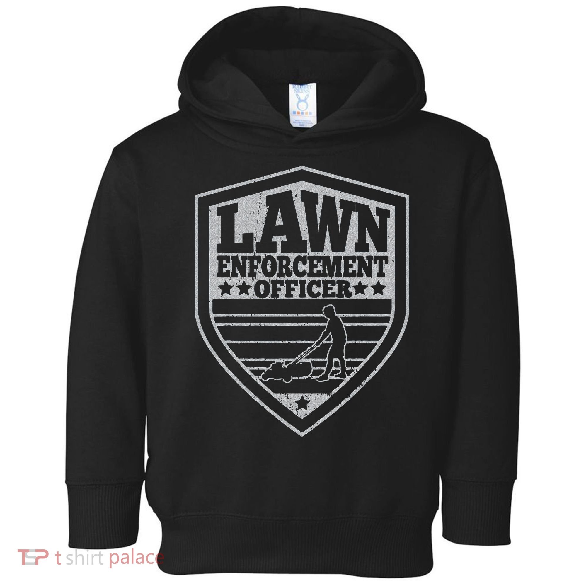 Funny Lawn Enforcement Officer Dad Lawn Mowing Toddler Hoodie