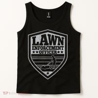 Funny Lawn Enforcement Officer Dad Lawn Mowing Tank Top thumb 2