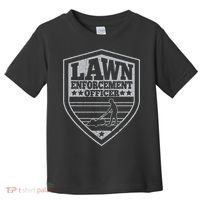 Funny Lawn Enforcement Officer Dad Lawn Mowing Toddler T-Shirt thumb 0