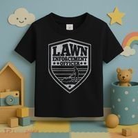 Funny Lawn Enforcement Officer Dad Lawn Mowing Toddler T-Shirt thumb 3