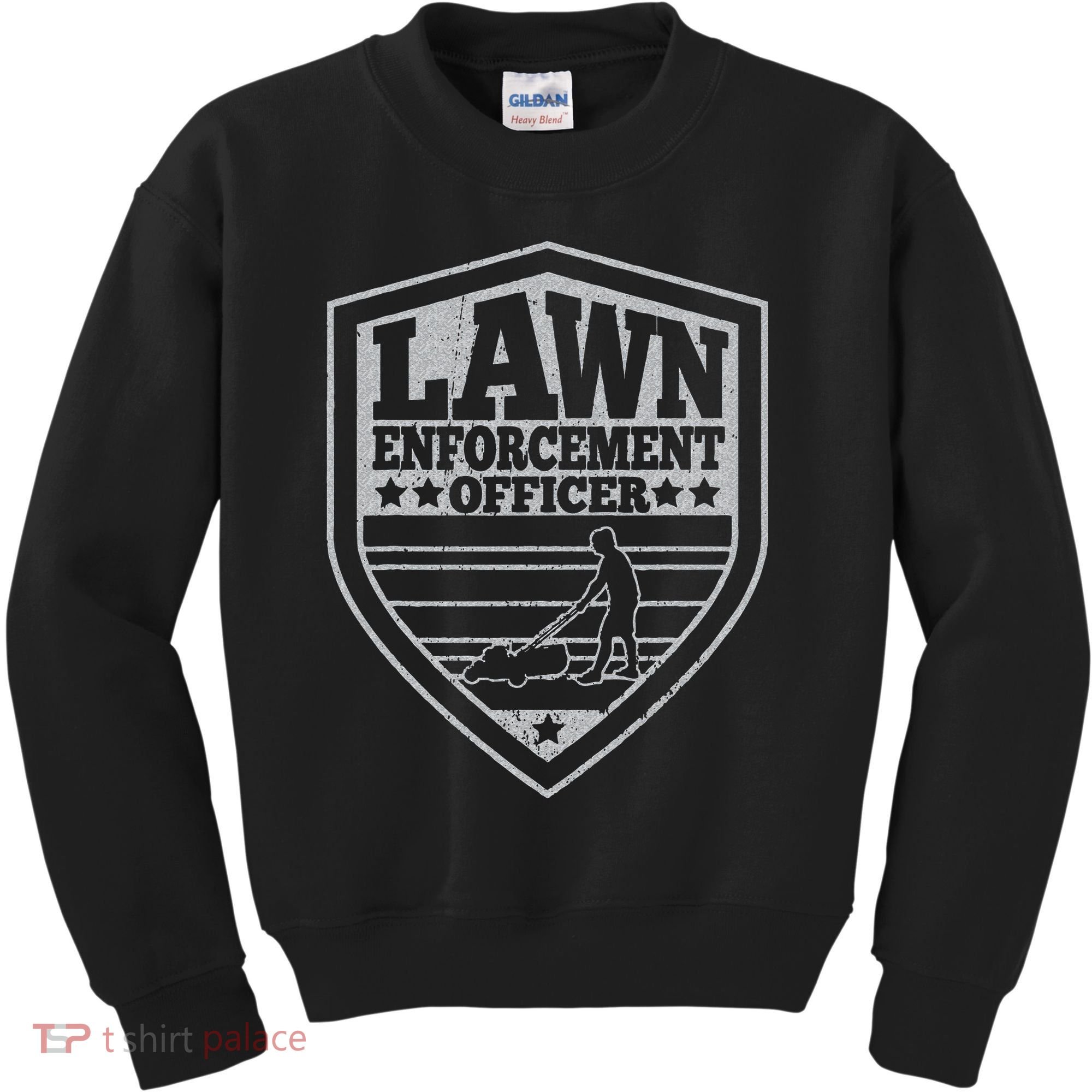 Funny Lawn Enforcement Officer Dad Lawn Mowing Kids Sweatshirt