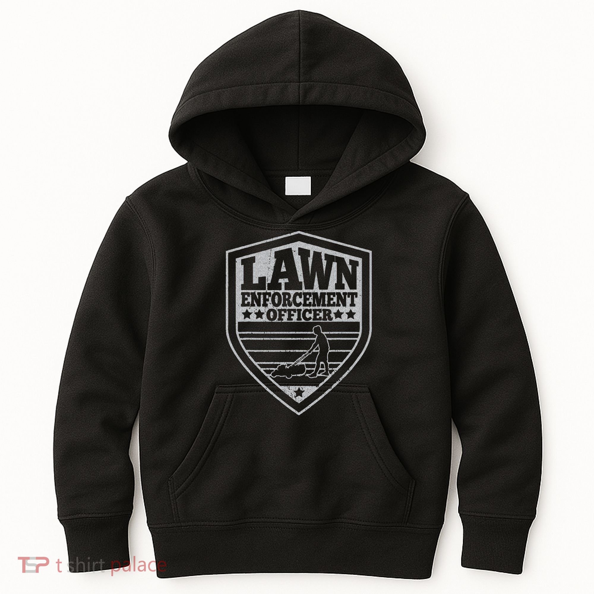 Funny Lawn Enforcement Officer Dad Lawn Mowing Kids Hoodie
