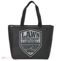 Funny Lawn Enforcement Officer Dad Lawn Mowing Tote Bag thumb 0