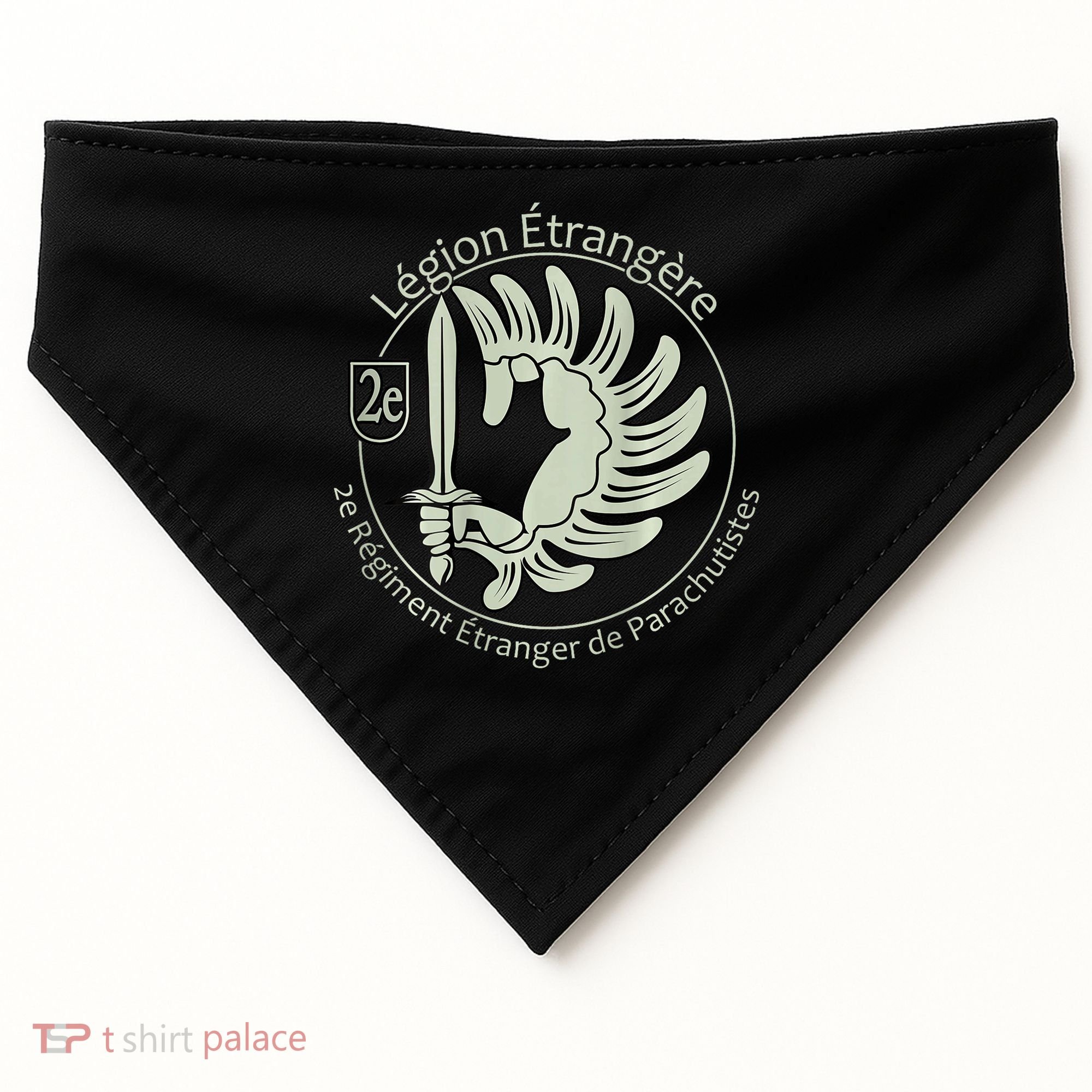 French L.E.G.I.O.N Etrangere Parachute Foreign Airborne USA-Made Doggie Bandana