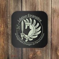 French L.E.G.I.O.N Etrangere Parachute Foreign Airborne Coaster thumb 0