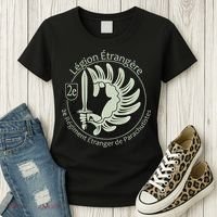 French L.E.G.I.O.N Etrangere Parachute Foreign Airborne Women's T-Shirt thumb 3