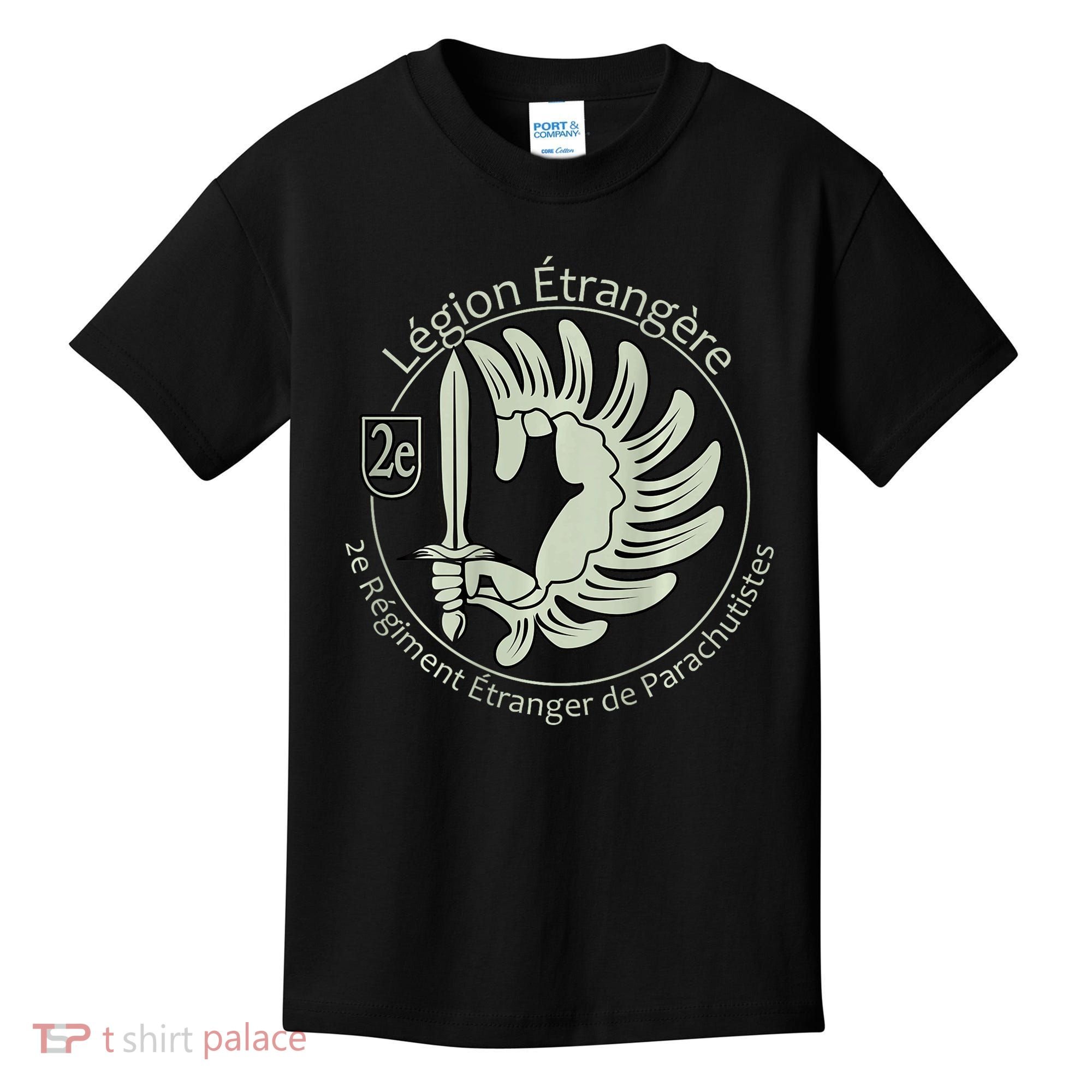 French L.E.G.I.O.N Etrangere Parachute Foreign Airborne Kids T-Shirt