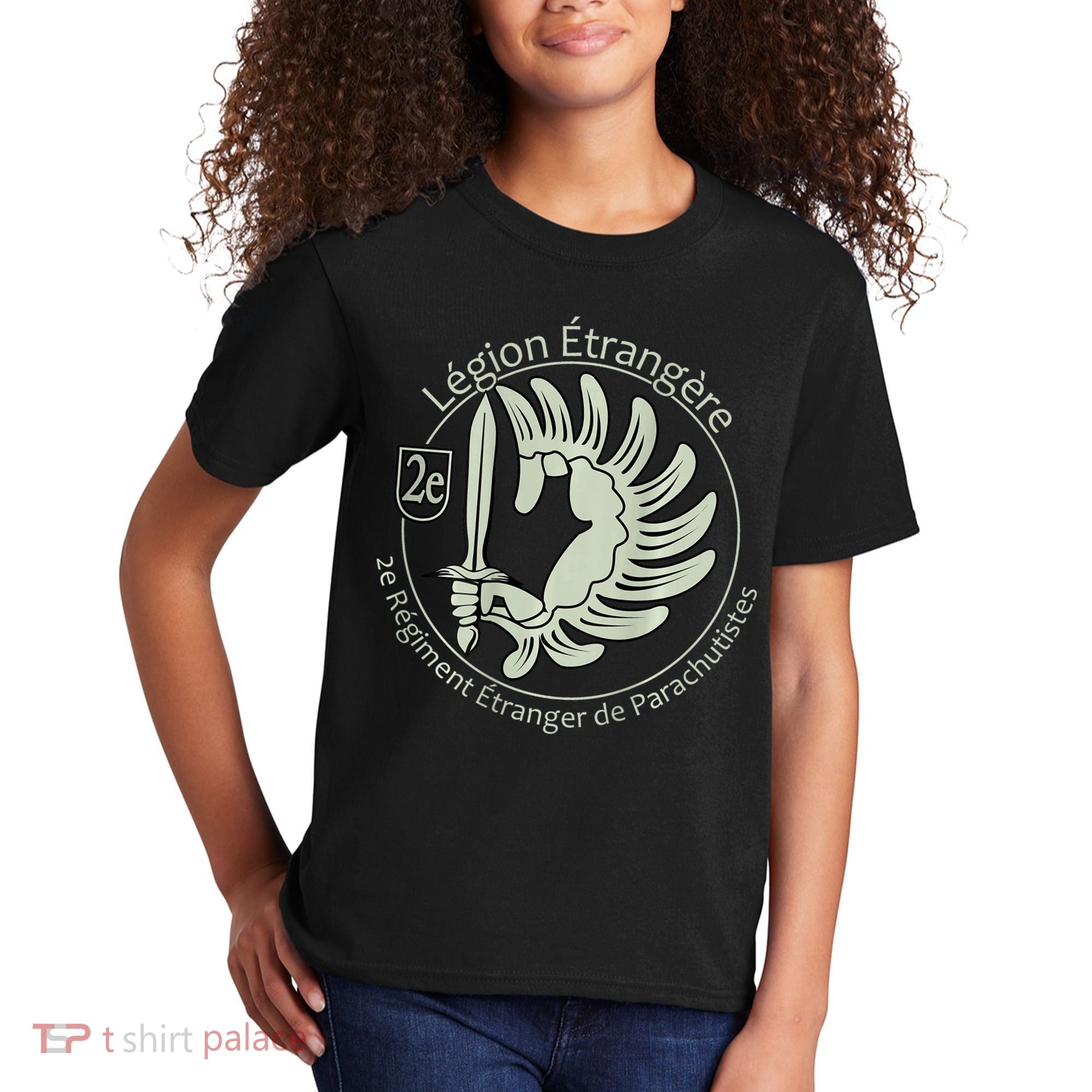 French L.E.G.I.O.N Etrangere Parachute Foreign Airborne Kids T-Shirt