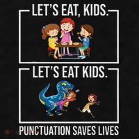 Funny Let's Eat Kids Punctuation Saves Lives Grammar Ladies PosiCharge Tri-Blend Wicking Tank thumb 2